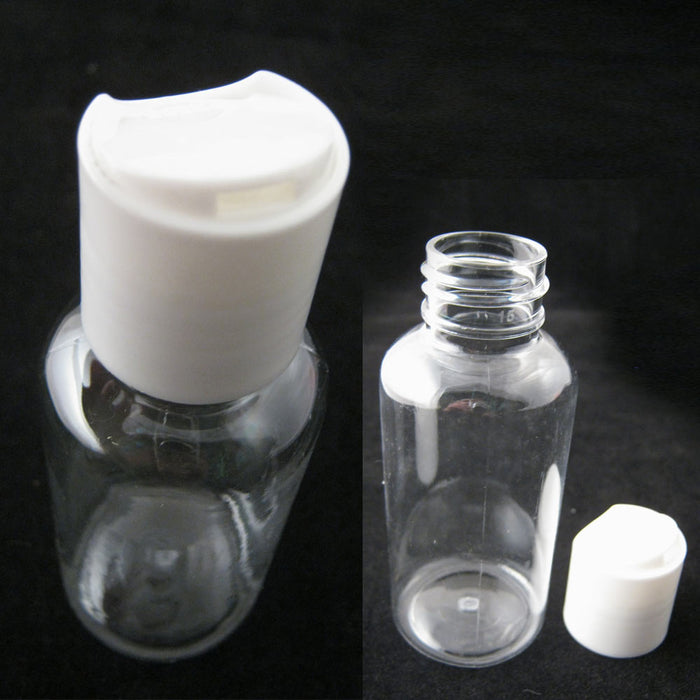 3 Travel Bottles Clear Plastic Containers Spray Pump Storage Jars 2.7oz Carry On