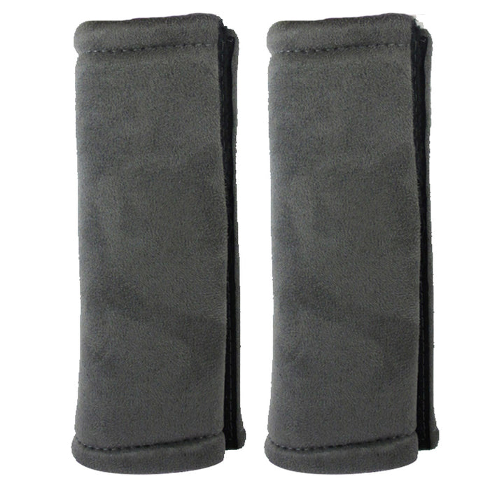 2Pc Grey Seat Belt Pads Car Safety Soft Shoulder Strap Cover Cushion Truck Auto