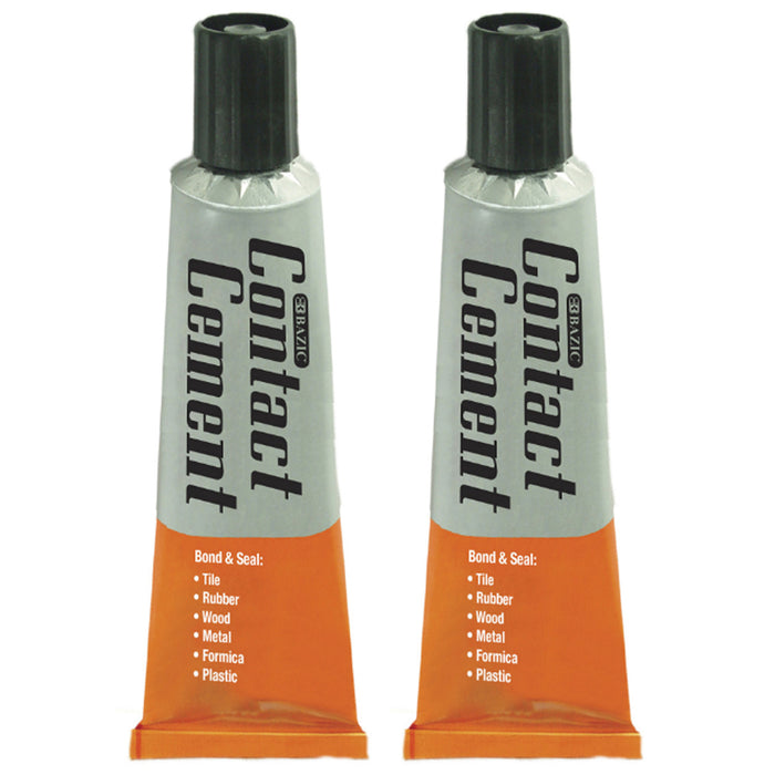 2 x Contact Cement Adhesive Permanent Strong Bond Glue Flexible Acrylic 1 FL OZ