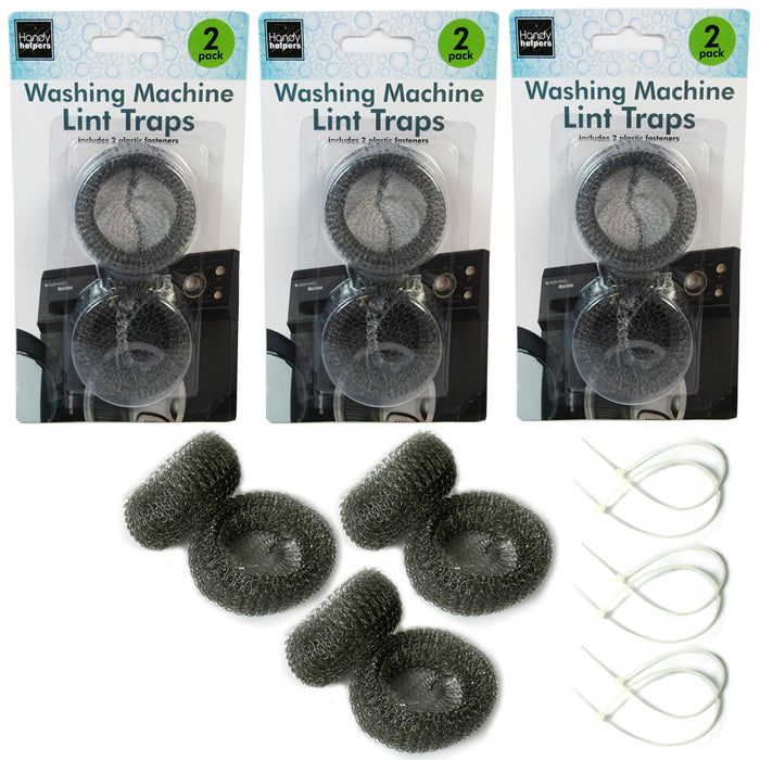 6Pc Lint Filter Traps Washing Machine Laundry Prevent Clogs Screen Aluminum Mesh