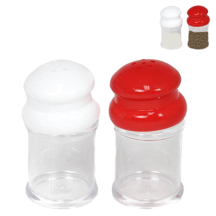 12 Salt & Pepper Shakers Set Modern Spices Jar BPA Free Plastic Kitchen Camp Lot