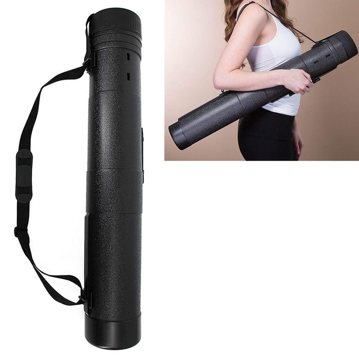 Large Telescoping Poster Tube 30" - 50" Expanding Document Carrier Safety Travel