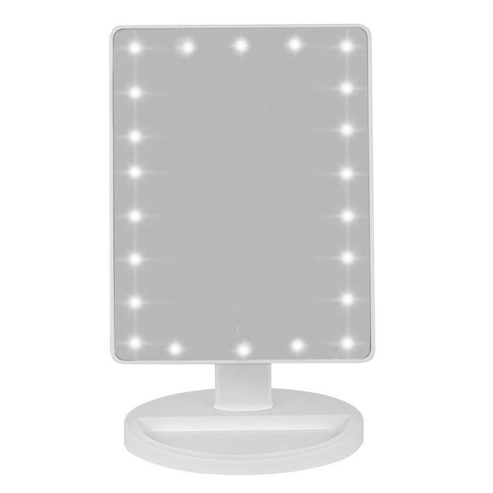 1 Lighted Vanity Makeup Mirror 22 LED Touch Power Sensor White Light 180 Swivel