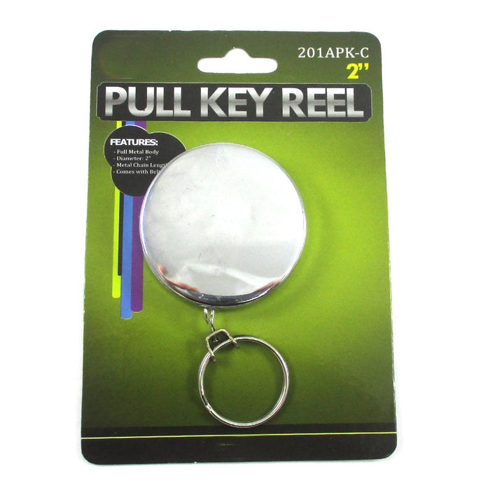 Heavy Duty Retractable 2 Pull Reel Key Chain Retractable Chain