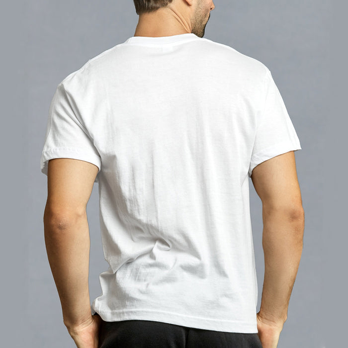 3 Mens White V-Neck T-Shirt 100% Cotton Undershirt Comfort Soft Tee Tagless 2XL