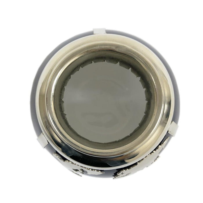 Ceramic Yerba Mate Gourd Cup Set Alpaca Bombilla Drink Straw World Map Travel