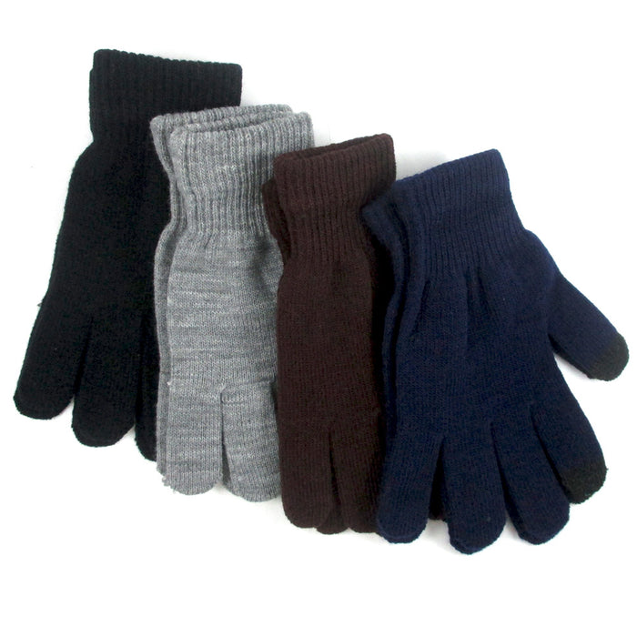 2 Pair Touch Sensitive Gloves Screen Smartphone Texting Winter Knit Warm Mitts