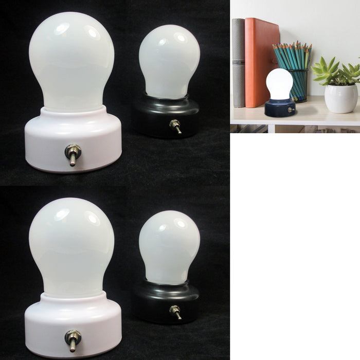 4 LED Light Bulb Set Portable Lamp Closet Battery Operated Cabinet Hom —  AllTopBargains