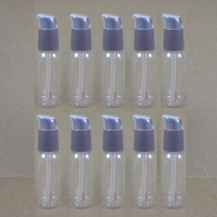 10 Plastic 1oz Spray Bottles Empty Refillable Clear PET 30ml Purse Travel Size !