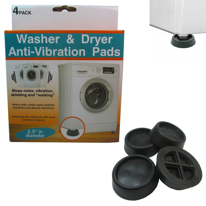 4X Rubber Anti Vibration Pads Washer Dryer Machines Reduce Noise Walking Silent
