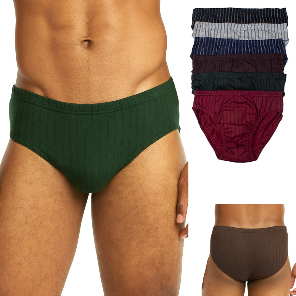 3 Pack Mens Bikinis Briefs 100% Cotton Underwear Pin Stripes Size XLar —  AllTopBargains