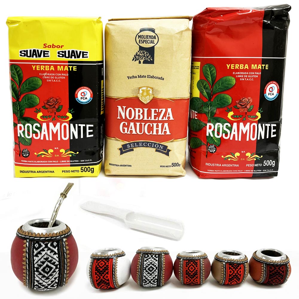Special Priced Yerba Mate Gift Set: 250g Yerba, Gourd, 2 Bombillas - View #6