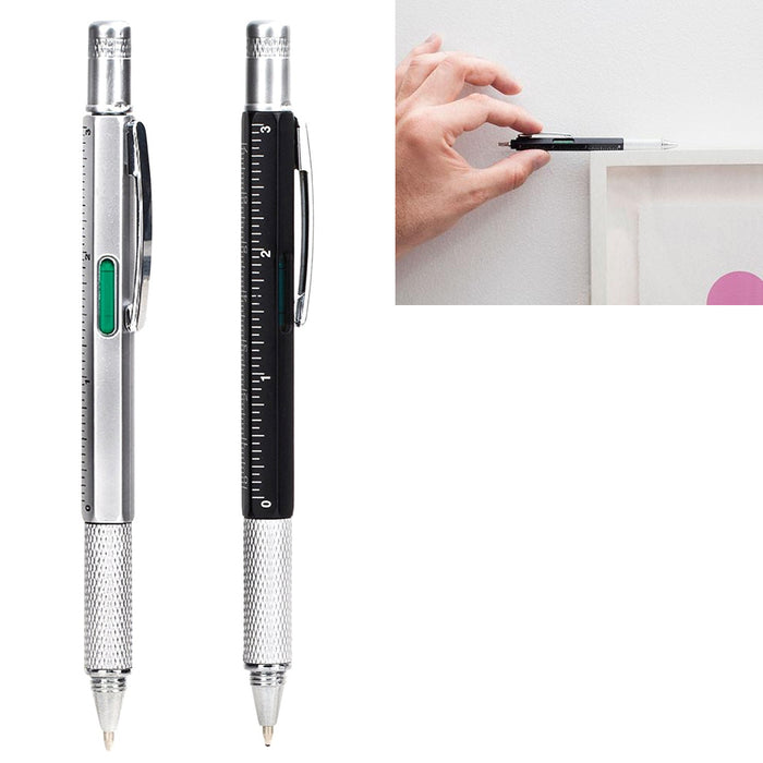 Kikkerland 4in1 Pen Multi Tool Philips Flat Ballpoint Screwdriver Ruler Inch Cm