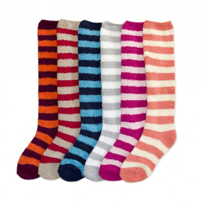 3 Pairs Women Winter Socks Cozy Fuzzy Girl Long Knee High Soft 9-11 Warm Slipper