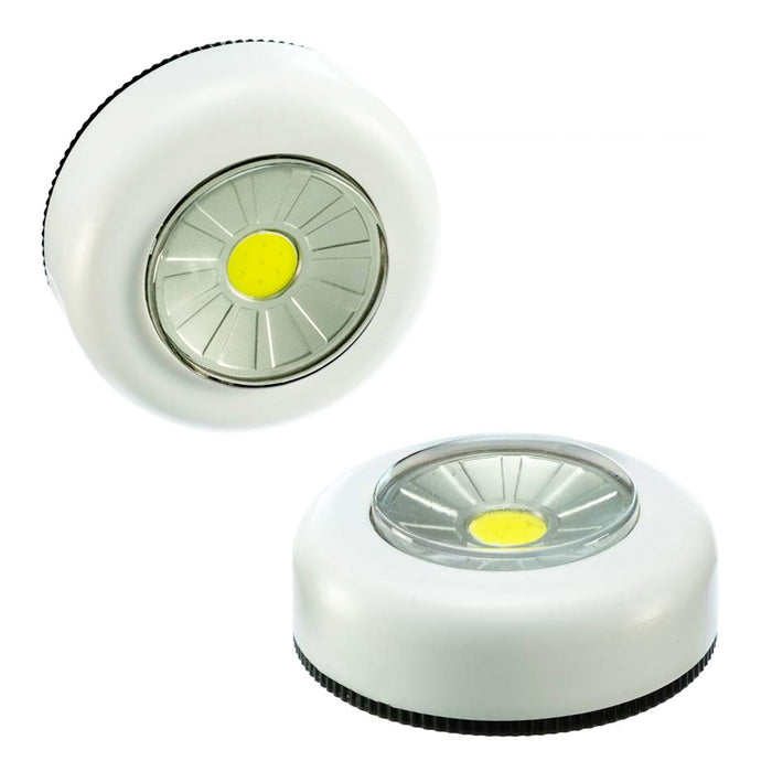 2PCS COB LED Night Light Push Stick On Wireless Closet Cordless Battery Operated