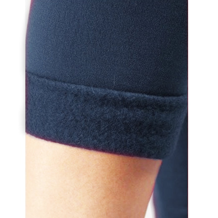 Seamles Leggings Capri Fleece Lined Thick Tight Warm Winter Footless Pants Blue