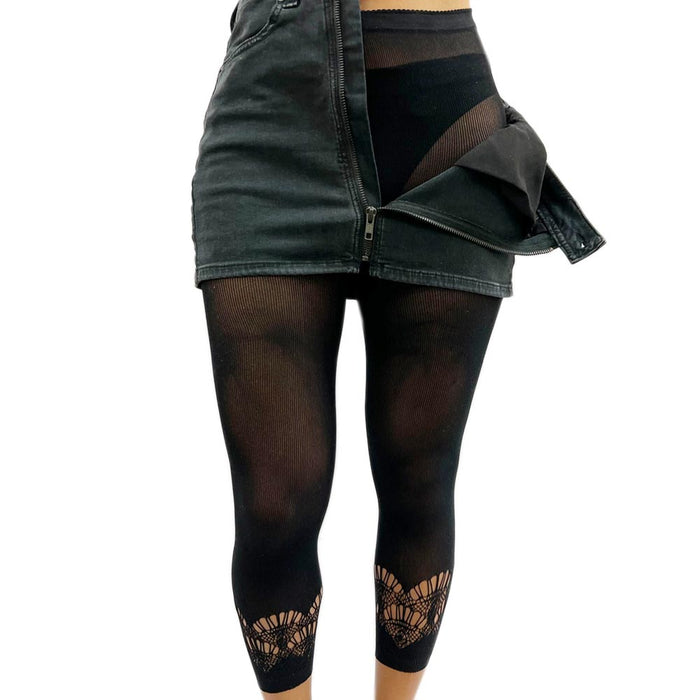 3 Pairs Footless Tights Anklet Band Pantyhose Stocking Tight Stripper Lingerie