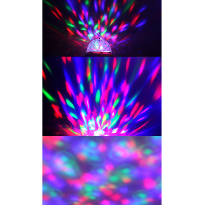 LED Rotating Light Lighting Full Color Disco Party Crystal Ball Lights Effects