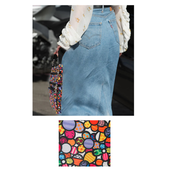 Romero Britto Womens Crossbody Purse Shoulder Bag Zipper Pocket Art Vintage Gift