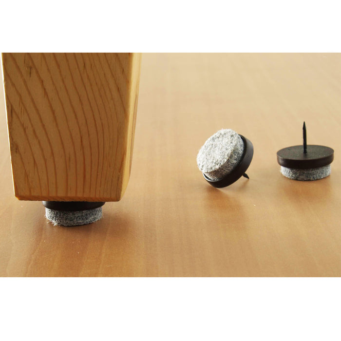 48 Wood Furniture Felt Pad Round Nail-on Slider Floor Protector Chair Tables Leg