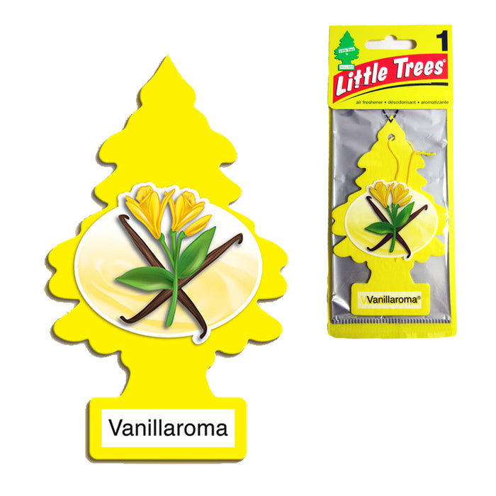 6 Little Trees Car Air Freshener Vanilla Scent Hanging Auto RV Hang Scent Office