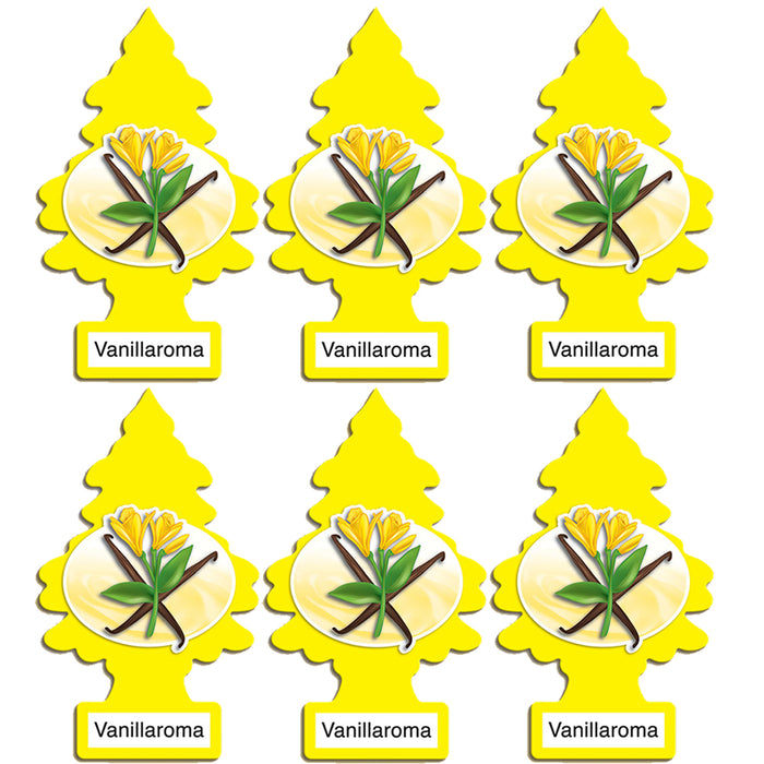 6 Little Trees Car Air Freshener Vanilla Scent Hanging Auto RV Hang Scent Office