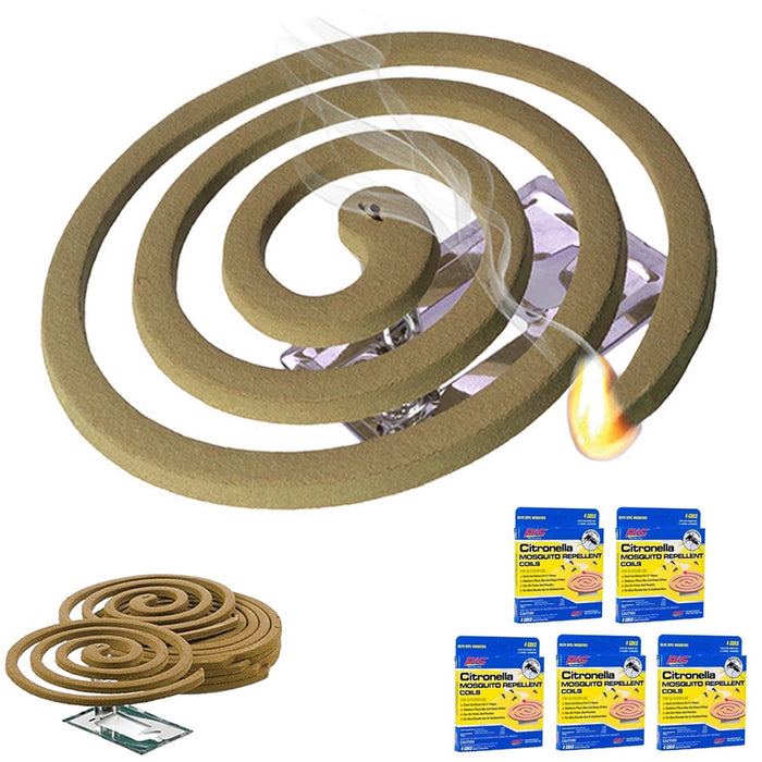 5PK Mosquito Repellent 20 Coils Outdoor Use Lasts 5-7 Hours 10Ft Outdoor Camping