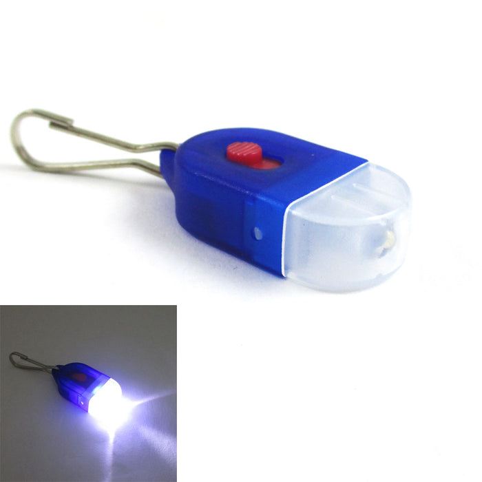 Mini Key Chain Flashlight Zipper Pull With LED Clip On Light Bright Torch Hook