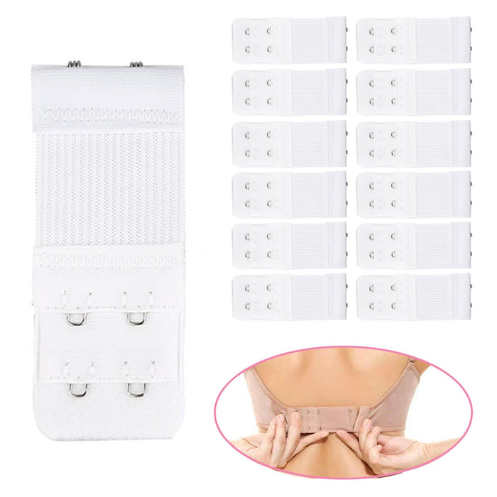 12 Lot Bra Extenders Adjustable 2 Hooks Buckle Extension Underwear Elastic Strap