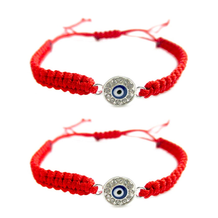 2PC Evil Eye Lucky Bracelets Protection Amulet Kabbalah Red String Adjustable