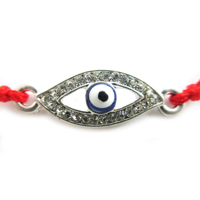 Evil Eye Kabbalah Bracelet Nazar Protection Lucky Red String Silver Adjustable