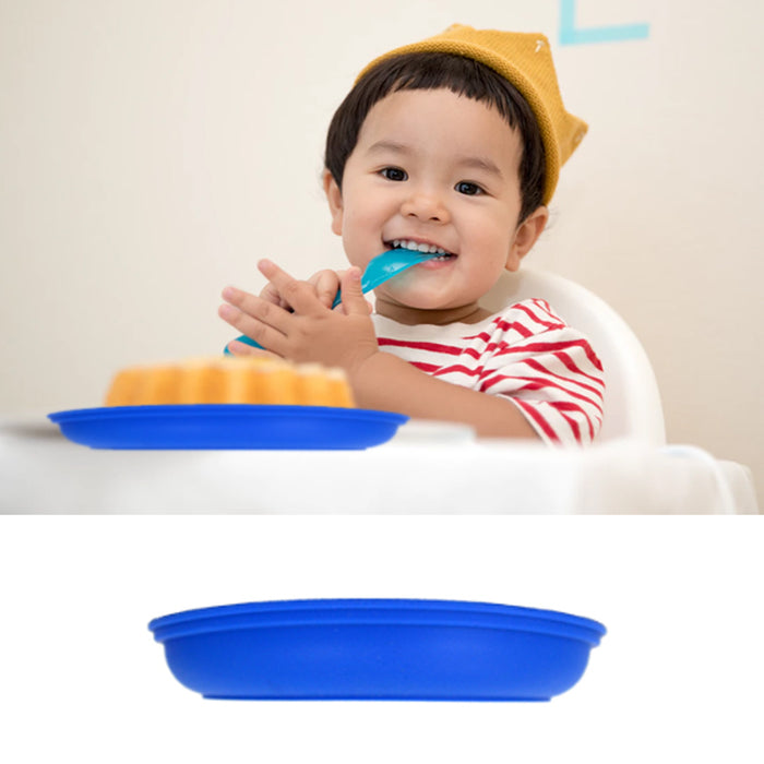 2PC Toddler Silicone Plates Set Divided Baby Plates Non-Toxic BPA Free Skidproof