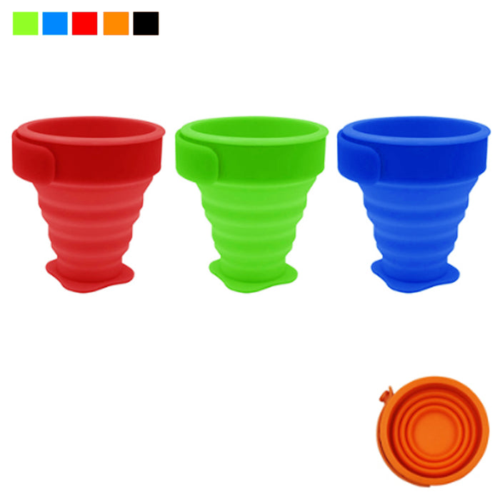 3pc Collapsible Folding Cup Telescopic Drinking Silicone Portable Travel Outdoor