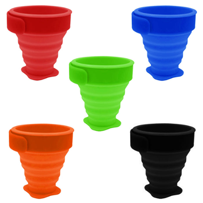 3pc Collapsible Folding Cup Telescopic Drinking Silicone Portable Travel Outdoor