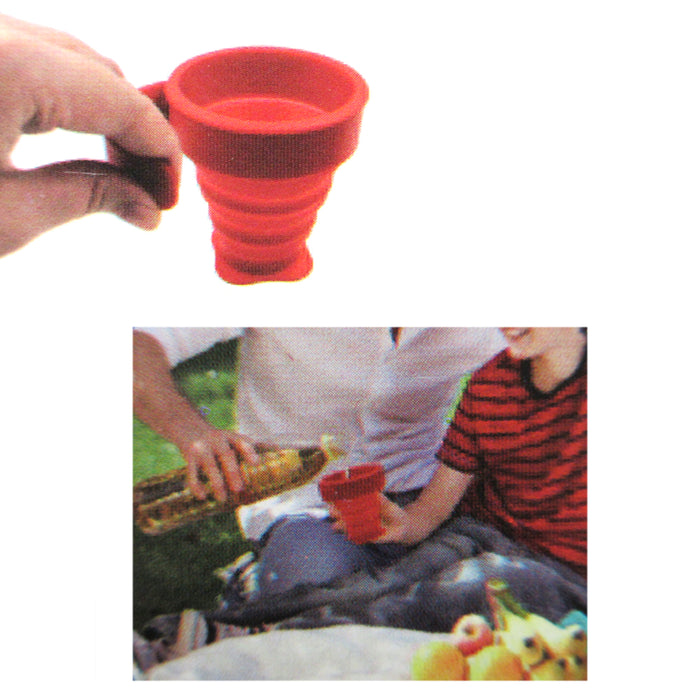 5 Pc Portable Cups Folding Silicone Drinking Telescopic Collapsible Travel Camp