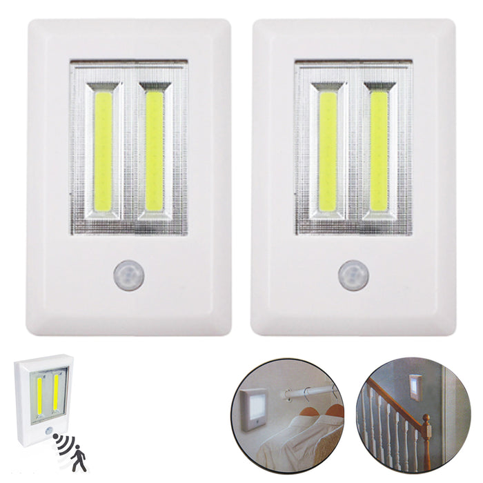 2 Pack Wireless Motion Sensor LED Night Light Ultra Bright Battery Operated Lamp