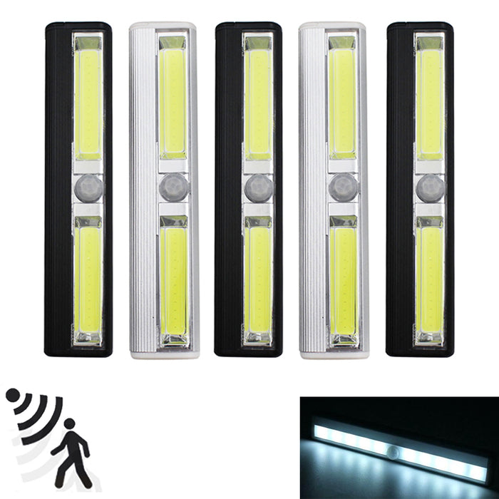 5 Pack Wireless COB LED Cabinet Night Light Motion Sensor Closet Portable Lamp