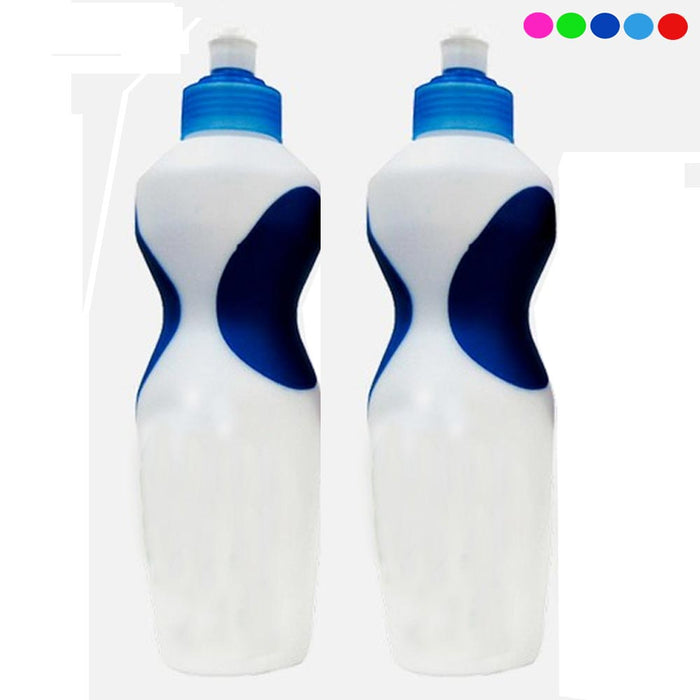 2 Pc Water Bottle Gym Training Fitness Time Cycling Run Zip Drink Container 22Oz