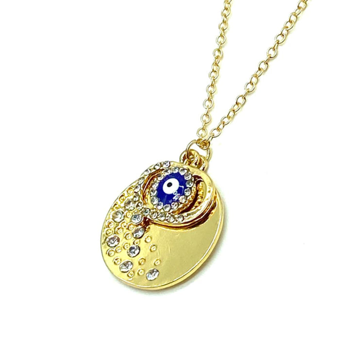 Evil Eye Pendant Necklace Turkish Charm Protection Kabbalah Lucky Jewelry Women