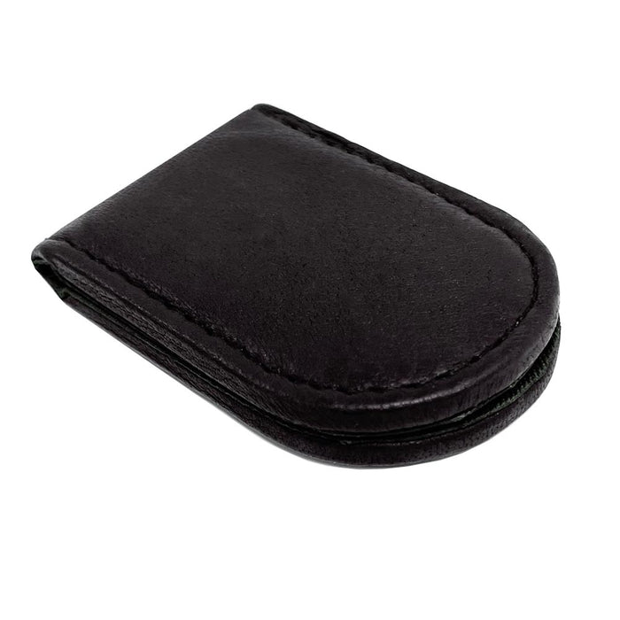 Genuine Leather Magnetic Money Clip Brown Thin Slim Holder Money Card Id Men New