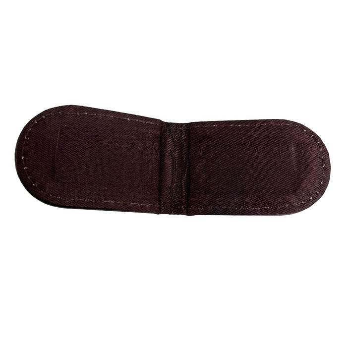 Genuine Leather Magnetic Money Clip Brown Thin Slim Holder Money Card Id Men New