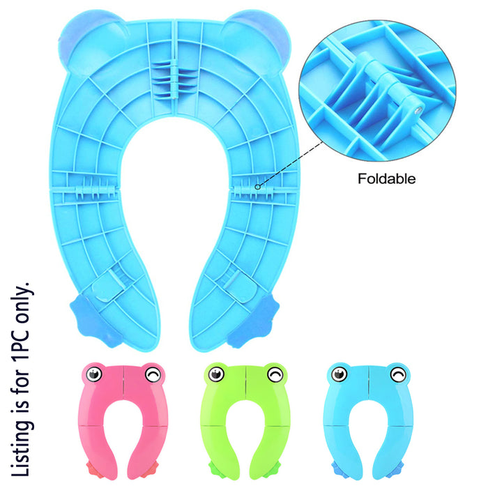 Portable Potty Seat Folding Travel Boy Girl Fits Round Oval Toilets Non-Slip