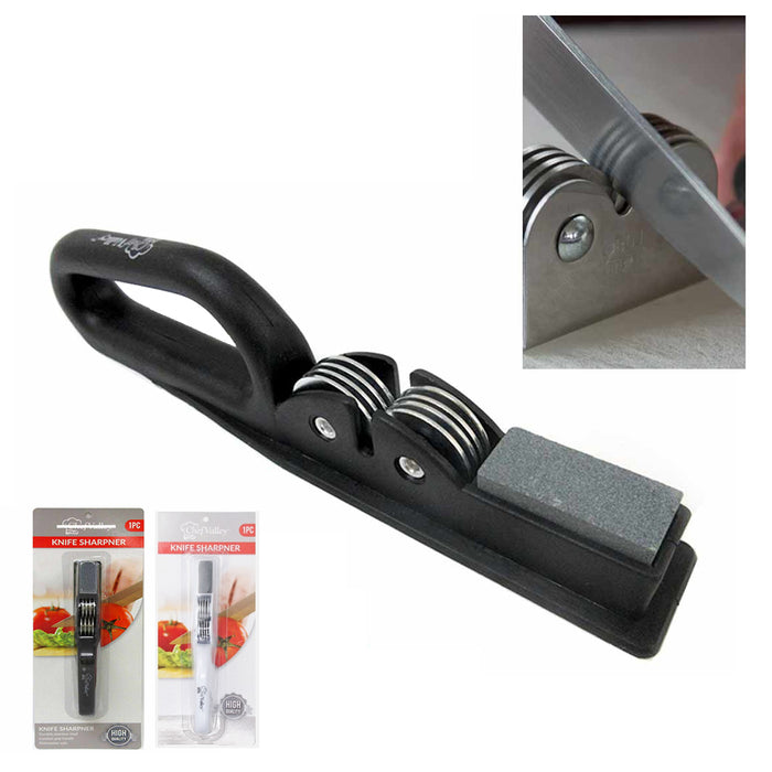 1pc Manual Knife Sharpener, Portable Stainless Steel Knife Sharpening Tool,  For Kitchen