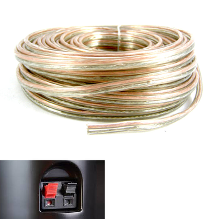 18 Gauge 50 Ft Speaker Wire Audio Stereo Cable Car Home High Quality Polarized