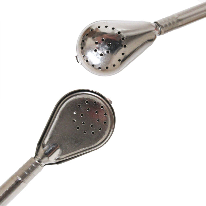 Stainless Steel Yerba Mate Bombilla Filtered Straw w/ Removable Spoon Filter M15