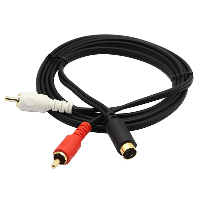 New 6 Ft S-Video Cable For TV HDTV DVD VCR LCD Gold Plated SVideo Male To Male