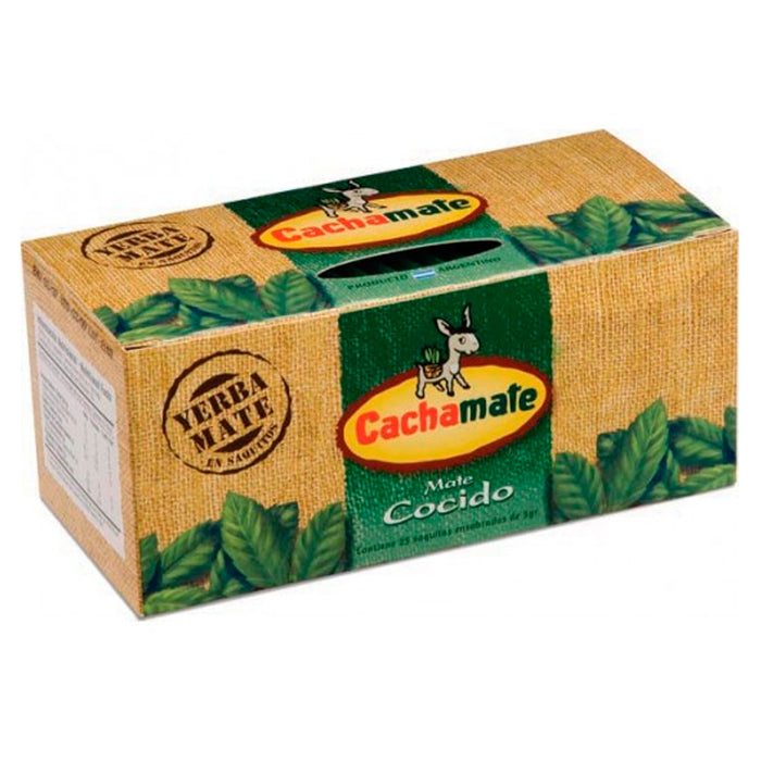 Cachamate Mate Cocido 25 Tea Bags Argentina Herbal Weight Loss Drink Detox Diet
