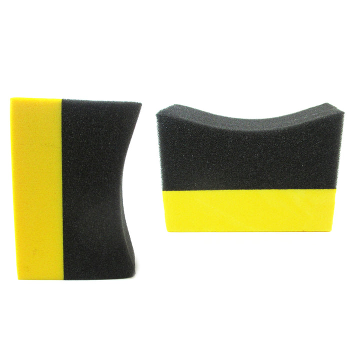 24 Tire Contour Dressing Applicator Pads Gloss Shine Color Polishing Sponge Wax