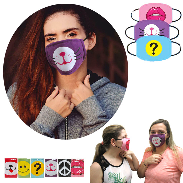 3PC Cotton Face Mask Earloop Anti Dust Mouth Cover Filter Safety Respirator Gift