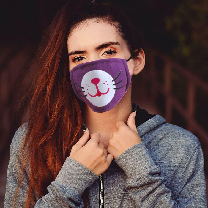 3PC Cotton Face Mask Earloop Anti Dust Mouth Cover Filter Safety Respirator Gift